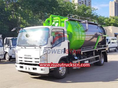 ISUZU NPR 8000 liters vacuum tank truck