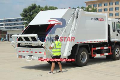 FTR 4HK1 Isuzu Rear Loading Garbage Compactor Truck