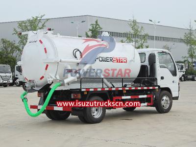 Isuzu mini 3000liters sewage suction vacuum truck