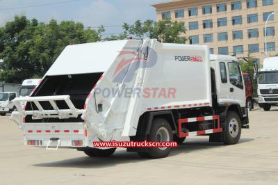FTR 4HK1 Isuzu Rear Loading Garbage Compactor Truck