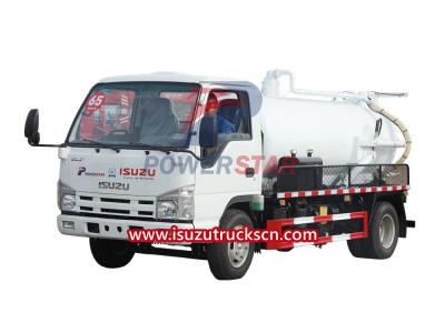 Isuzu mini 3000liters sewage suction vacuum truck