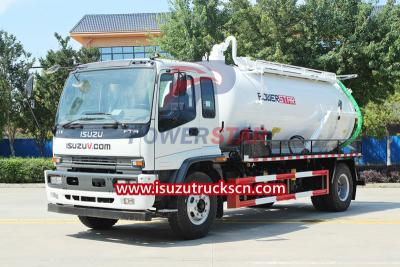 Isuzu 10000liters sewer vacuum pump truck