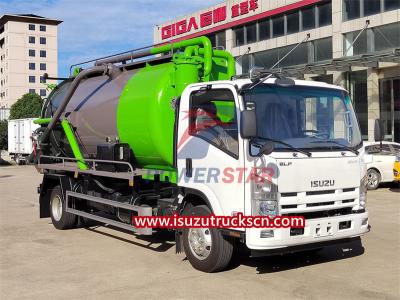 ISUZU NPR 8000 liters vacuum tank truck