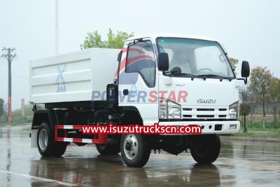 Isuzu mini 4x4 offroad hook arm garbage truck