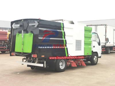 Isuzu Street sweeper combines water and brooms