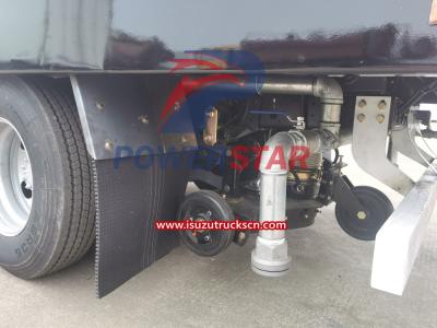 Isuzu Street sweeper combines water and brooms