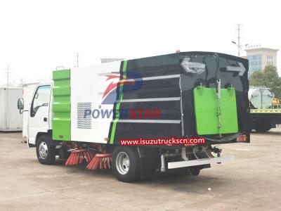Isuzu Street sweeper combines water and brooms
