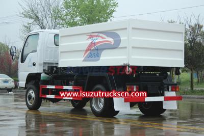 Isuzu mini 4x4 offroad hook arm garbage truck