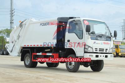 Isuzu NKR 4x4 offroad 4WD refuse compactor truck price
