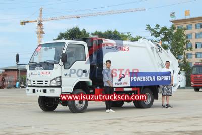 Isuzu NKR 4x4 offroad 4WD refuse compactor truck price