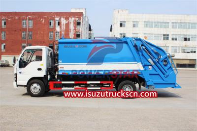 Customized ISUZU NKR rear loading garbage truck