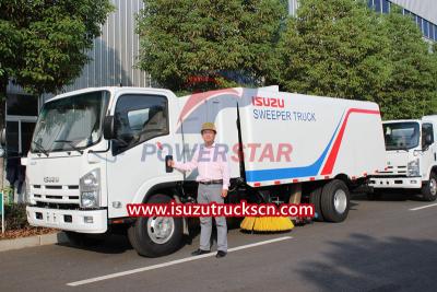 Isuzu NPR street sweeper vehicle