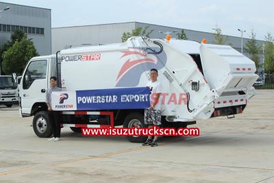 Isuzu NKR 4x4 offroad 4WD refuse compactor truck price