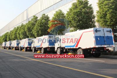 Isuzu NPR street sweeper vehicle