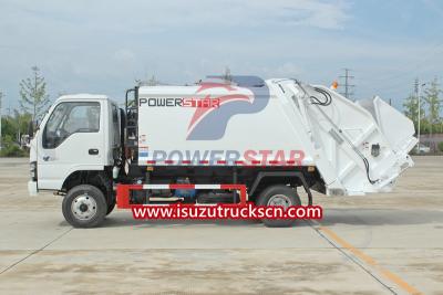 Isuzu NKR 4x4 offroad 4WD refuse compactor truck price
