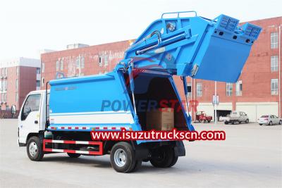 Customized ISUZU NKR rear loading garbage truck