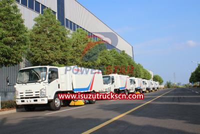 Isuzu NPR street sweeper vehicle