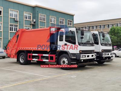 Yemen 10m3 Compression Refuse Collector Isuzu FVR truck chassis