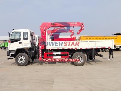 4x4 Off-road FVR Isuzu Truck Mounted 8ton UNIC Stiff Boom Crane