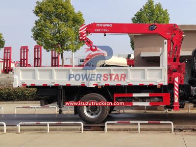 4x4 Off-road FVR Isuzu Truck Mounted 8ton UNIC Stiff Boom Crane