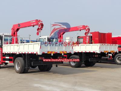 4x4 Off-road FVR Isuzu Truck Mounted 8ton UNIC Stiff Boom Crane