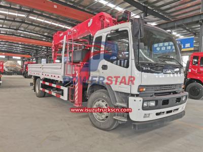 FTR ISUZU Flatbed Truck Mounted UNIC V1200 Cranes
