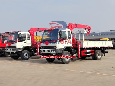 4x4 Off-road FVR Isuzu Truck Mounted 8ton UNIC Stiff Boom Crane