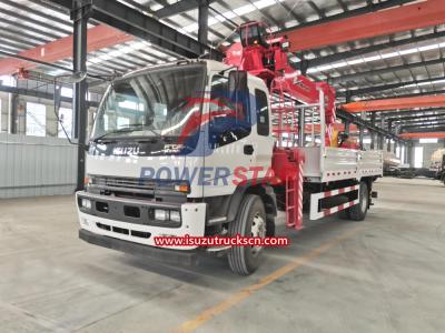 FTR ISUZU Flatbed Truck Mounted UNIC V1200 Cranes