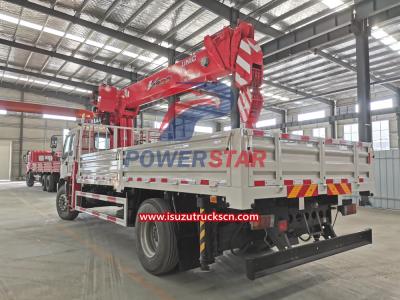 FTR ISUZU Flatbed Truck Mounted UNIC V1200 Cranes