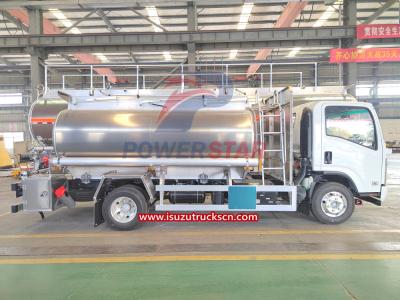 Aluminum alloy Right drive Mobile Fuel Dispenser Truck Isuzu NPR with M50C  flow meter