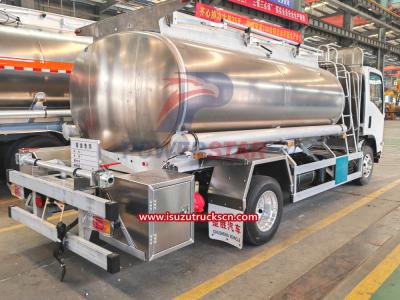 Aluminum alloy Right drive Mobile Fuel Dispenser Truck Isuzu NPR with M50C  flow meter