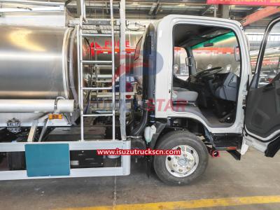 Aluminum alloy Right drive Mobile Fuel Dispenser Truck Isuzu NPR with M50C  flow meter