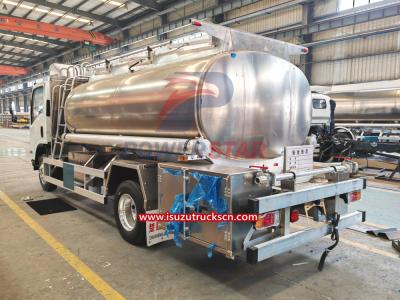 Aluminum alloy Right drive Mobile Fuel Dispenser Truck Isuzu NPR with M50C  flow meter