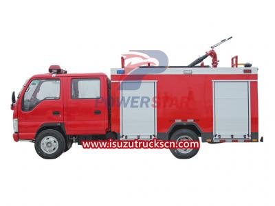 Isuzu mini 3cbm fire water foam tender trucks for sale