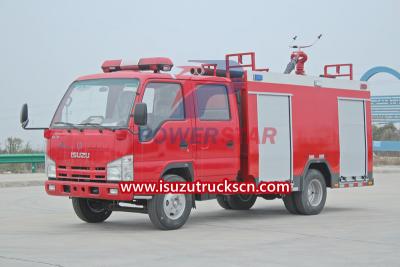 Isuzu mini 3cbm fire water foam tender trucks for sale