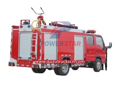 Isuzu mini 3cbm fire water foam tender trucks for sale