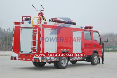 Isuzu mini 3cbm fire water foam tender trucks for sale