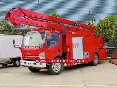 Isuzu NPR fire tender mounted 16m aerial platform bucket truck