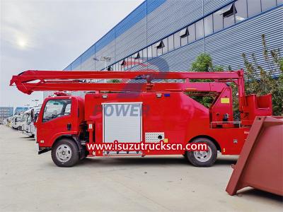 Isuzu NPR fire tender mounted 16m aerial platform bucket truck