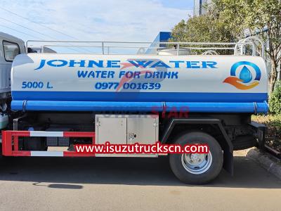 Isuzu drinking water bowser trucks for hire near me