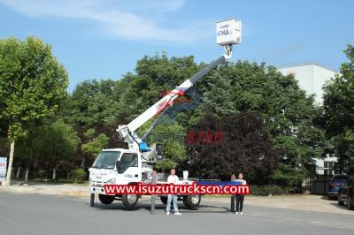 Isuzu chassis Telescopic Boom Bucket Truck