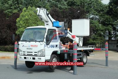 Isuzu chassis Telescopic Boom Bucket Truck