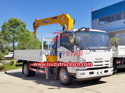 Isuzu NPR ELF 700P 5tons telescopic loader crane truck