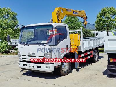 Isuzu NPR ELF 700P 5tons telescopic loader crane truck