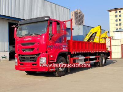 Philippines 6.3TON Isuzu Giga folded boom crane cargo trucks