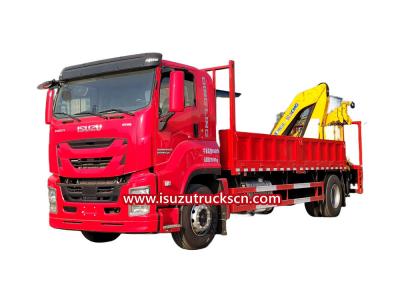 Philippines 6.3TON Isuzu Giga folded boom crane cargo trucks