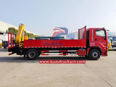 Philippines 6.3TON Isuzu Giga folded boom crane cargo trucks