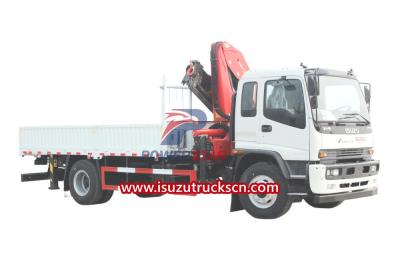 Isuzu self loader palfinger crane boom truck