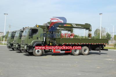 New used Military Isuzu Giga Truck Mounted 16tons Palfinger SPS40000 Telescopic Boom Cranes