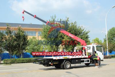 ISUZU recovery truck mounted boom crane export Grenada